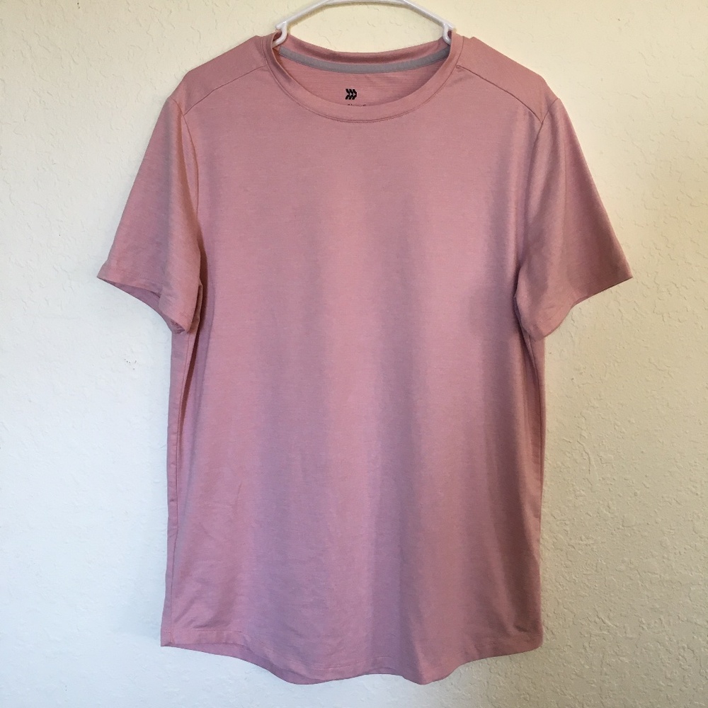 All In Motion men's active pink soft stretch T-shirt. Size M.